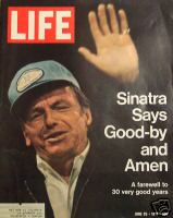 LIFE MAGAZINE 1971 SINATRA RETIRES